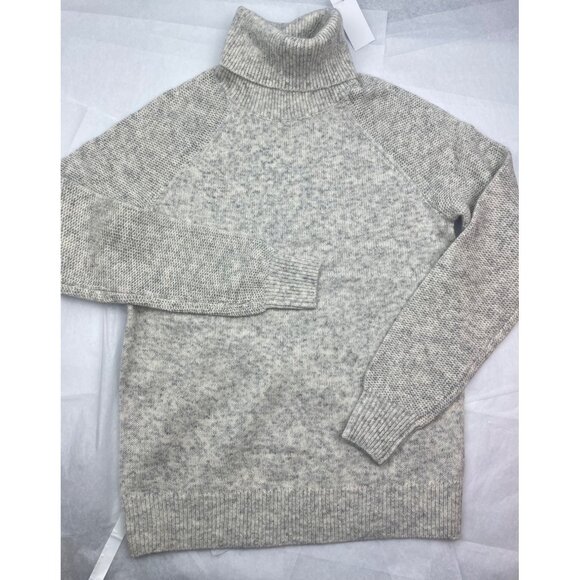 LOFT Women's  Size XS Stitchy Turtleneck Sweater Gray - Picture 3 of 11